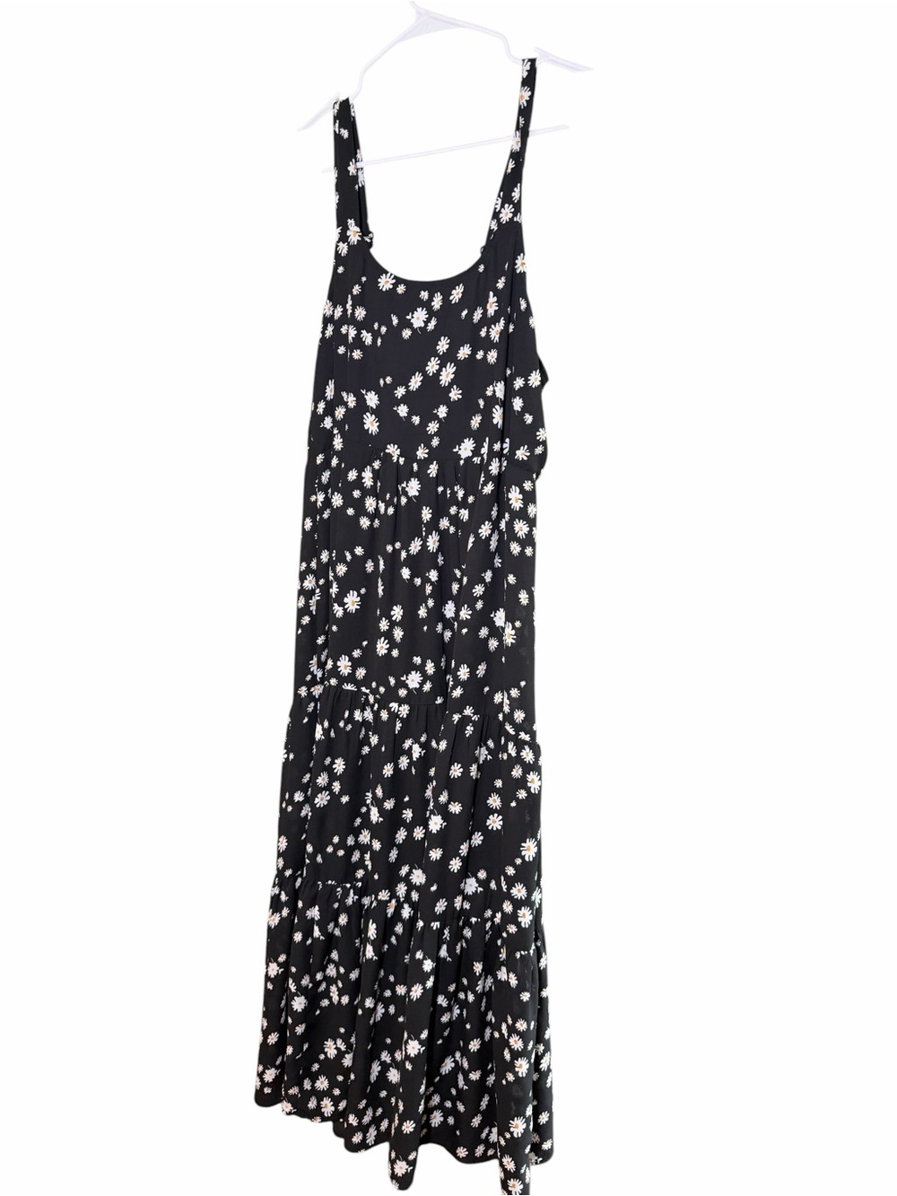 Black Floral Tiered Maxi Dress
